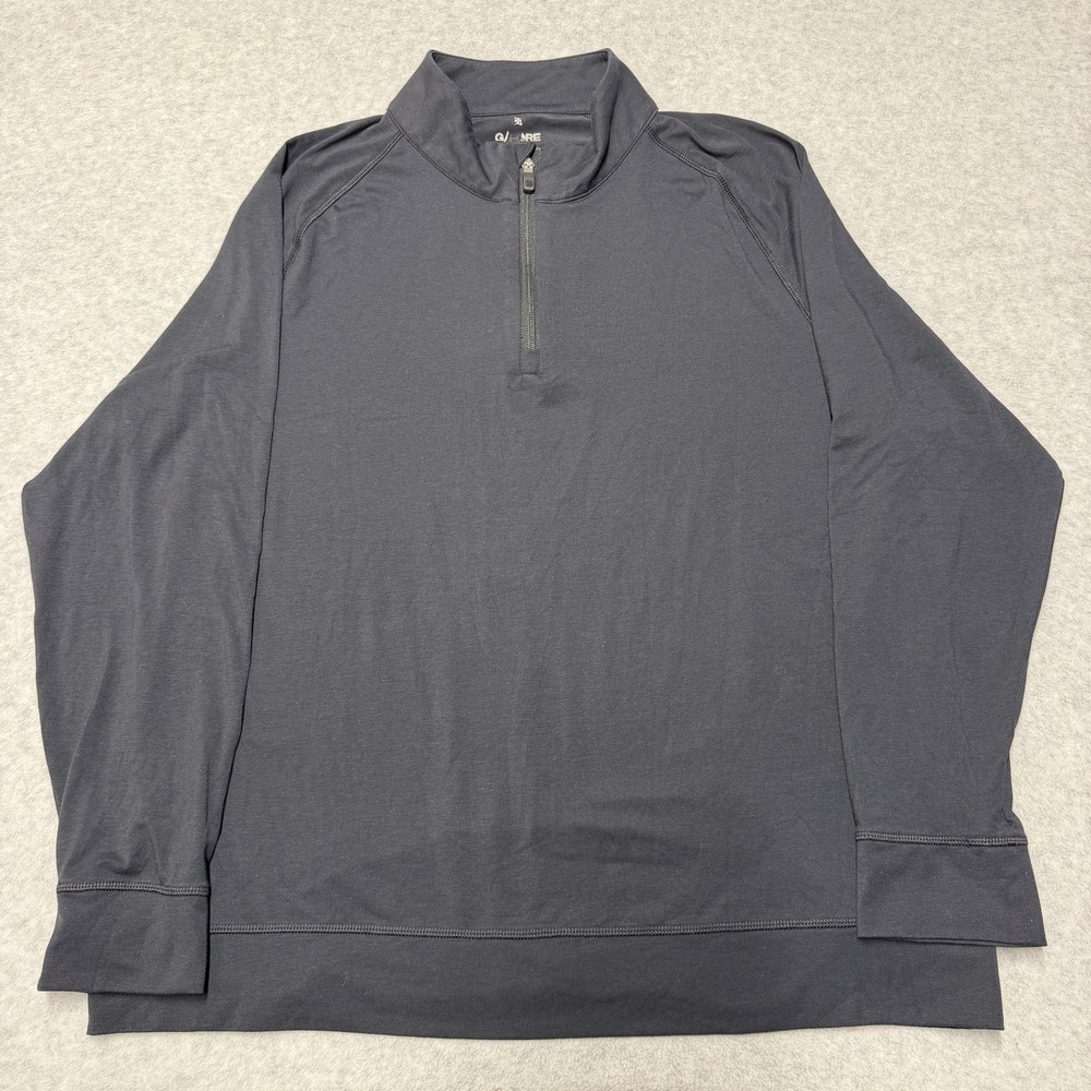 G/FORE Pullover Mens XL Gray 1/4 Zip Mock Neck Golf Performance Stretch Top